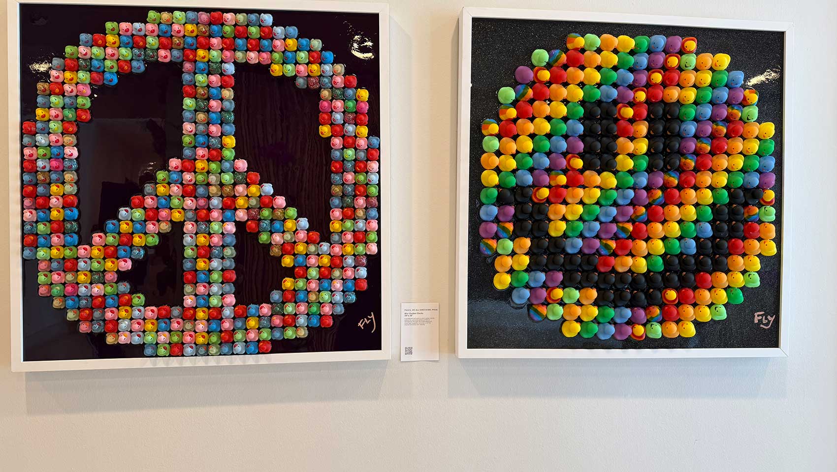 peace sign and smiley face art