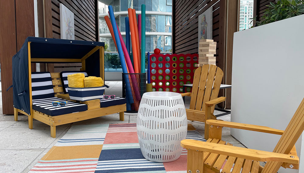 Kids' cabana at Kimpton EPIC Hotel