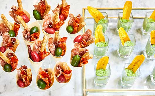 Variety of appetizers