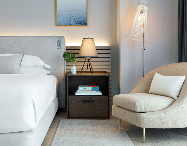 Kimpton epic bedside nightstand and seating